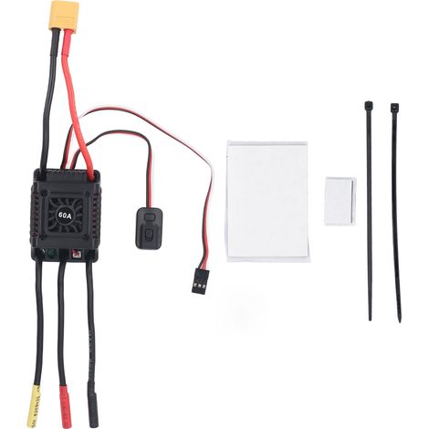 GARRYFIZH ESC Brushless RC 60A Étanche - Port de Programmation Externe - Contrôleur Vitesse Électrique pour Voiture 1/10