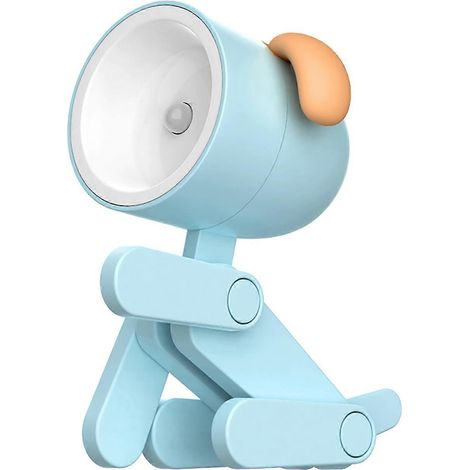 Cartoon-Nachtlicht, Kinderlampe, Mini-Hund-LED-Schreibtischlampe, niedlich, tragbar, mit verstellbarer Handyhalterung, für Kinderzimmer, Studentenzimmer, Buchstützen, Babyzimmer (1/5)