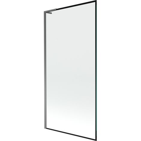 Mexen Next L Badewannenabtrennung 1-flügelig 90 x 150 cm, schwarzes Muster, Gunmetal - 895-090-000-03-70-95 (1/5)