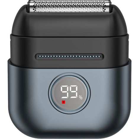 Rasoir Électrique Homme Portable Mini I26C S800, Recharge Rapide 5 Min, 2 Lames Flottantes, IPX7 Totalement Lavable, Mat, 120g (1/5)
