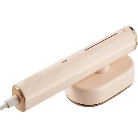 Mannequin-Repasseur 2 en 1 - Défroisseur et fer à repasser - Défroisseur vapeur portable - Poignée télescopique - Mini défroisseur vapeur portable - Pour la maison et les voyages - 23 x 12,5 cm Blanc (1/5)
