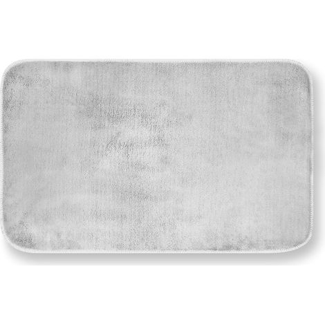 Gemitex Merlino Tappeto Polyester Ultrassorbente, Grigio Chiaro 50 x 80 (1/4)