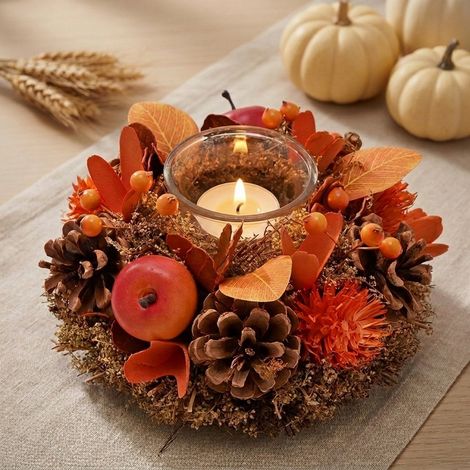 Natural Autumnal Candle Holder (1/2)