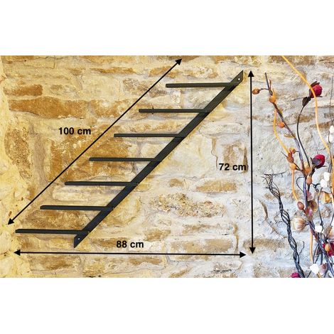 Weinregal Diagon Links 100 cm aus Metall Flaschenhalter Flaschenständer Wandregal