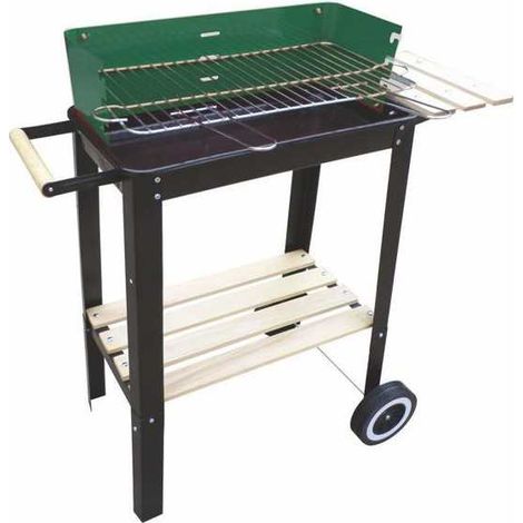 Barbecue Rettangolare Base Legno 50X26 h 68 Lapillo 08207