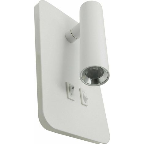 Applique a muro doppia fonte luminosa 6 watt 3w led cob 3w smb lampada moderna da parete luce 4000K pulsante on/off (1/5)