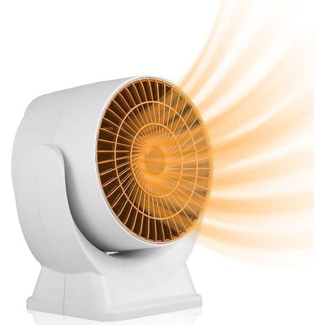 800W Mini Fan Heater, Energy-Saving Mini Heater with 3S Rapid Heating, Economical and Quiet Fan Heater, Small Fan Heater with Thermostat for Office (1/5)