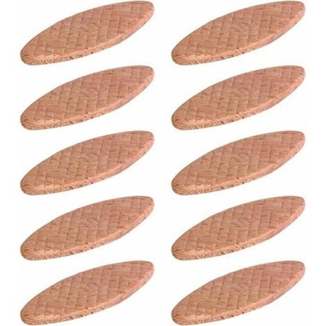 10x Cheville lamelle T20 23 x 56 mm bois ovale colle lamelles meuble