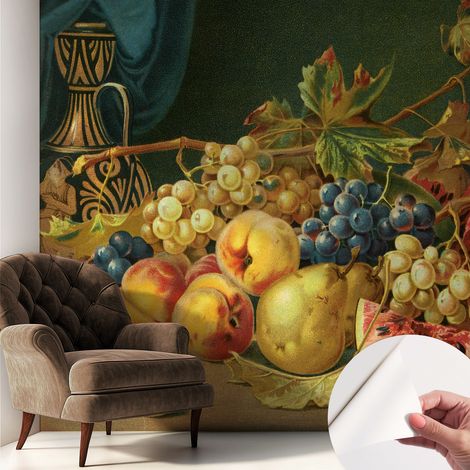 Carta da parati adesiva - lavabile - decorazione murale - per cucina - pellicola decorativa Fascino fruttato 250x250 cm (1/5)