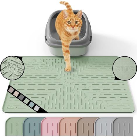 1 Tapis De Litière, Silicone Sans BPA, Imperméable, 60x40 Cm, Pour Chat