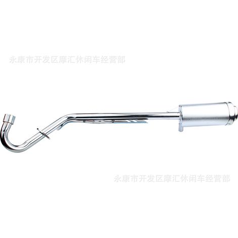 Electroplated exhaust pipe and muffler for Honda CRF50 XR 50/125cc off-road motorcycles. (1/4)