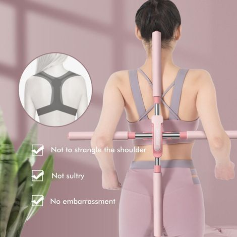 Bâton de yoga pour étirements, correcteur de posture rétractable, bâton de correction de la cyphose (1/5)