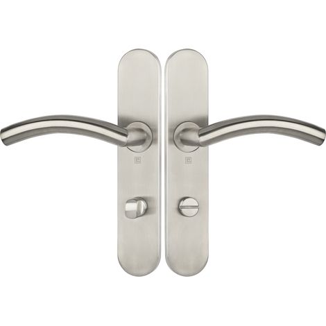 Ensemble sur plaques série JADE 1494 type condamnation finition inox brossé - HERACLES - B-INOX-SP18 (1/3)