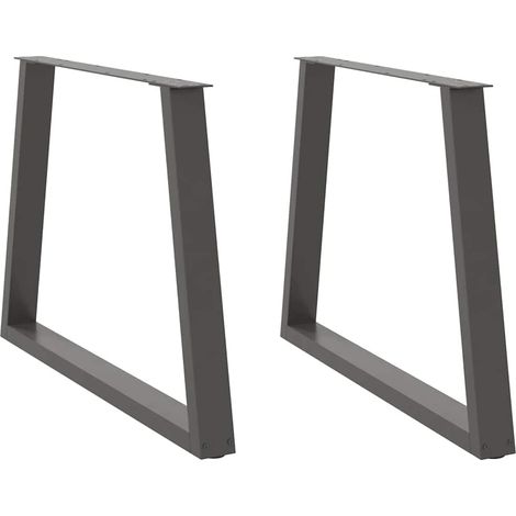Esstisch Beine V-Form 2 Stück Anthrazit 100x(72-73,3) cm Stahl
