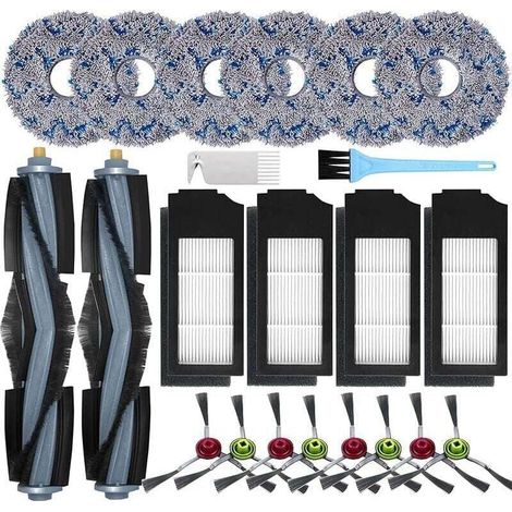 Accessoires pour Ecovacs Deebot X1 Omni / X1 e Omni / X1 Turbo Aspirateur, XU, 2 Brosse Principale, 8 Brosses Latérales, 6 Serpillièr - KZQ (1/4)