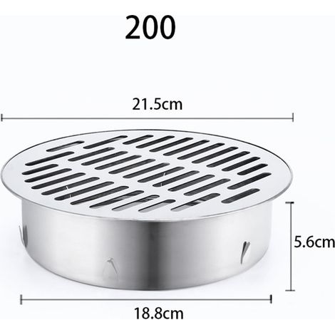 Couvercle De Drain De Sol - En Acier Inoxydable - Pour Balcon Toit Jardin - Diamètre 110 Mm - 1 Pièce (1/5)