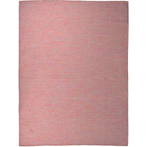 Tapis extérieur à tissage plat Terrasse Salon Cuisine - Tapis de jardin 120x170 cm Rouge BV754675 - BonneVie (1/5)
