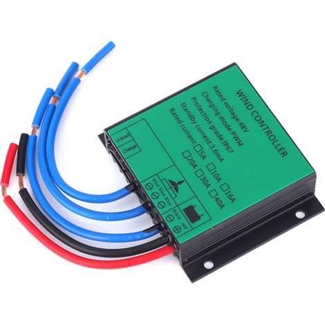Regolatore di tensione PWM in alluminio da 48 V 600 W 15 A per turbine eoliche con LED. (1/5)
