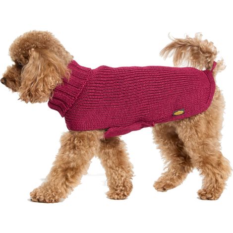 Fashion Dog Strickpullover für Hunde - rubinrot - 55 cm