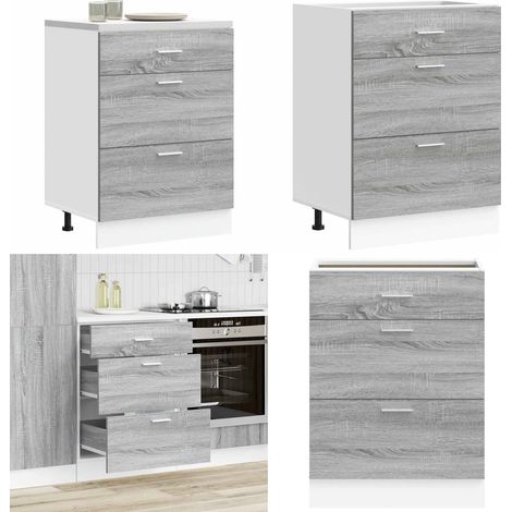 vidaXL Küchenunterschrank Grau Sonoma Holzwerkstoff (1/5)