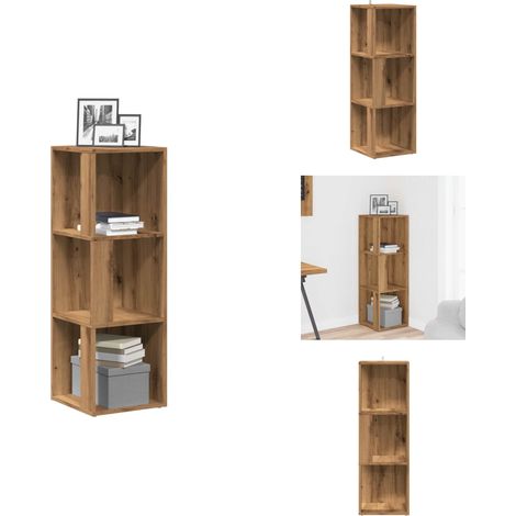 Eckregal Artisan-Eiche 33x33x100 cm Holzwerkstoff - Eckregal - Eckregale - Eckschrank - Bücherregal (1/5)