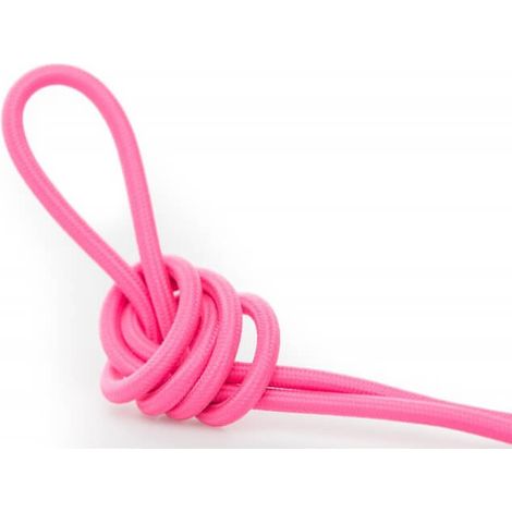 Fil électrique tissé de couleur Rose vintage look retro en tissu (1/3)