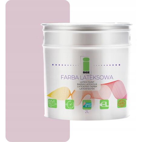 Latex-Wandfarbe für Innenräume, Rosa-Lila, 2 l, Polen (1/5)