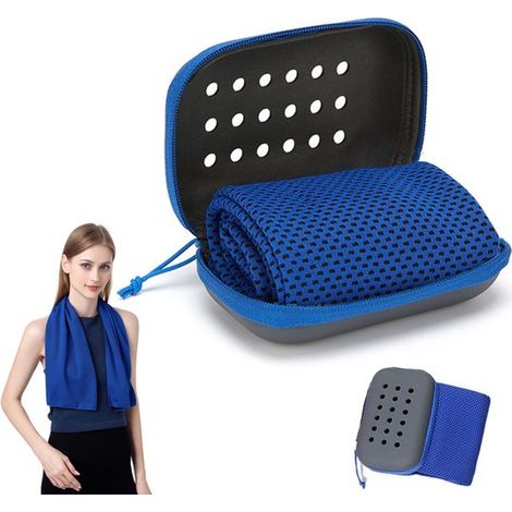 Serviettes absorbantes - Serviettes de sport - Serviettes rafraîchissantes et absorbantes - Serviettes de sport rafraîchissantes - Serviettes de piscine légères à séchage rapide - Bleu roi. Idéales po (1/5)