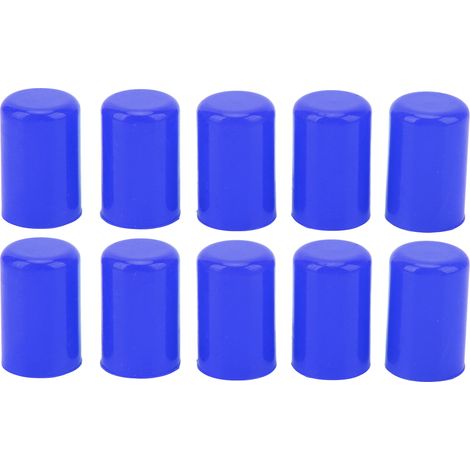Bouchon d'obturation en Silicone, 10 pièces, tuyau d'aspiration universel, extrémité de Tube, bouchon de bonde, diamètre intérieur 14mm, bleu (1/5)