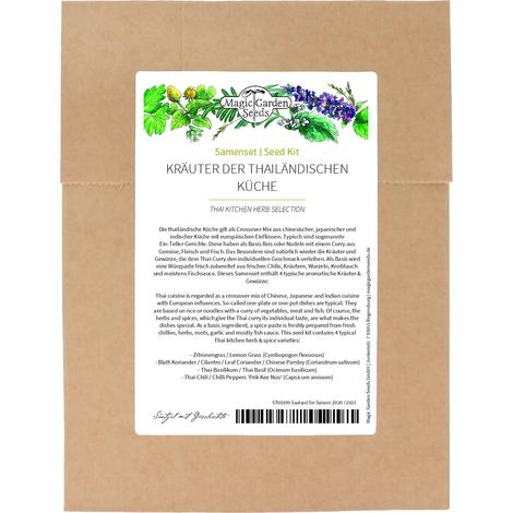 Cuisine de Thaïlande - kit de graines avec 4 herbes traditionnelles (1/5)