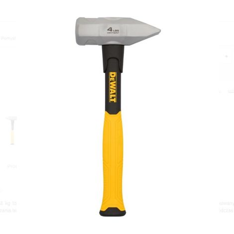 Dewalt – Marteau en acier trempé 1,8 kg – Manche en fibre de verre pour réduction des vibrations – Prise antidérapante sécurisée - DWHT56157-1