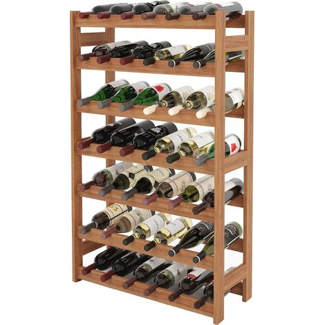 Walnut Wine Rack - Horizontal Bottle Holder for Wine (1/5)