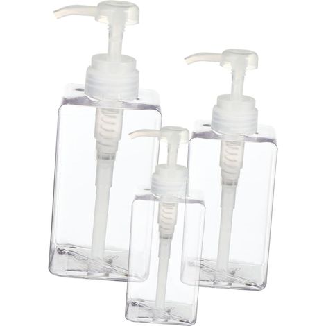 3 pièces Set de Bouteilles Distributeur Pompe Rechargeables Flacons Vides (1/5)