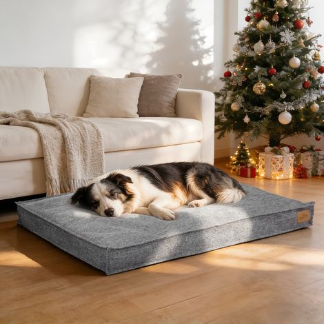 BingoPaw Orthopedic Dog Bed Premium Comfort Foam Filled Crate Pet Mattress Restful Sleep - Grey X Large 103x69x10cm