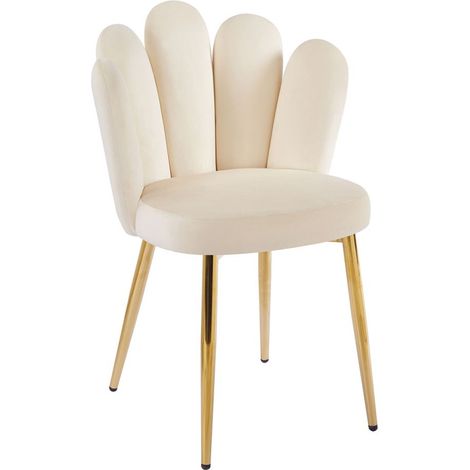 Sillas Comedor - Silla Kelya Golden Terciopelo - Beige