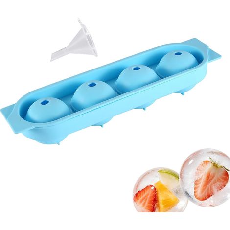 à glaçons rond en silicone 4 compartiments réutilisable (1/5)