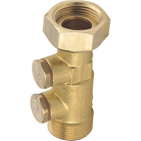 Clapet antipollution contrôlable W.F avec bouchons laiton - Mâle/Femelle écrou libre 3/4''(20/27) Calibre 15 - Watts
