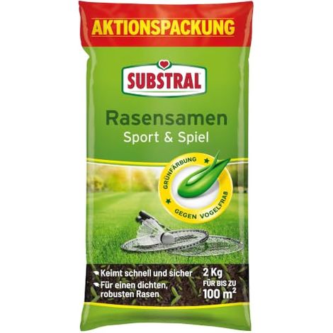 Semillas substral sport y spiel 2 kg césped resistente