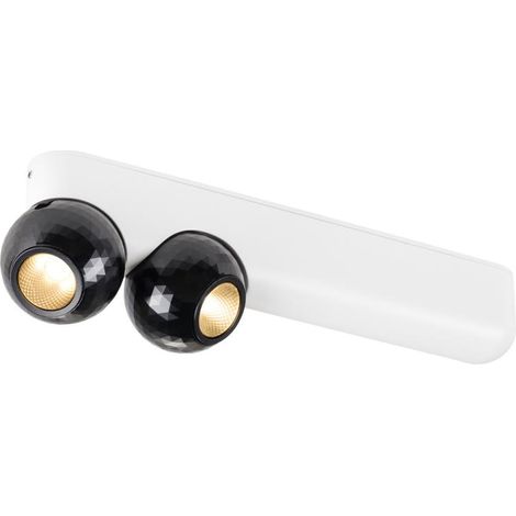 Plafonnier et applique DYSKO double PHASE 2700K 13 W 36° blanc / noir - SLV - 1010307 (1/3)