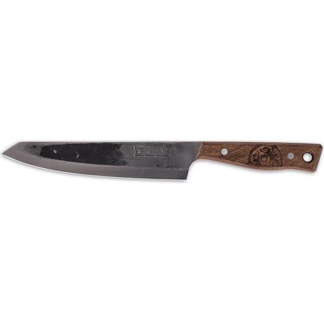 Petromax Kochmesser 20 cm Klinge aus rostfreiem Stahl mit Griff aus Walnussholz