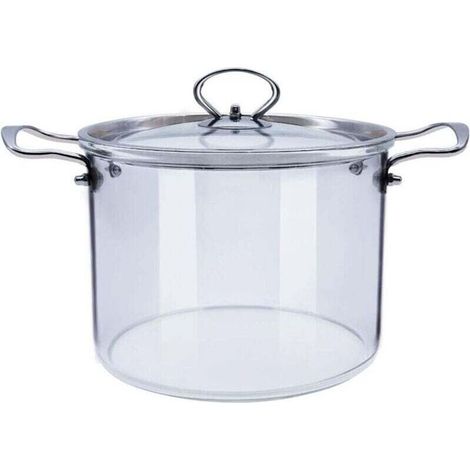 Marmite en verre avec couvercle Marmite en verre transparent (3,5 L) (1/4)
