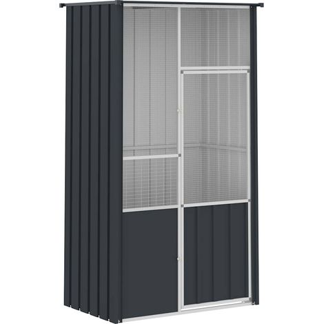 Bird Cage Anthracite 115x78x200 cm Galvanised Steel vidaXL (1/5)
