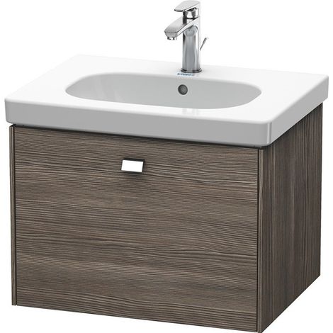 Duravit Brioso Vanity pensile a parete 62,0 x 46,9 cm, 1 cassetto, per lavabo D-Codice 034265, Colore (anteriore/corpo): Pine Terra decor, maniglia cromata - BR404501051