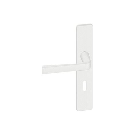 Poignée de porte d'entrée - Kaza - Vachette - Blanc alba - Clé I - 195 mm (1/3)