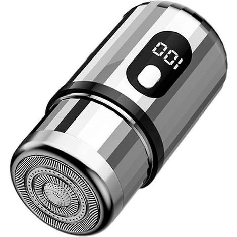 Mini rasoir électrique portable rechargeable par USB, couleur argent. (1/5)