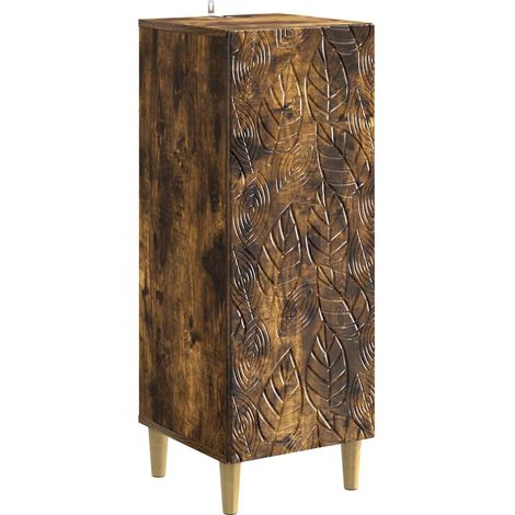 vidaXL Credenza Rovere Fumo 33 x 34,5 x 90 cm Legno ingegnerizzato