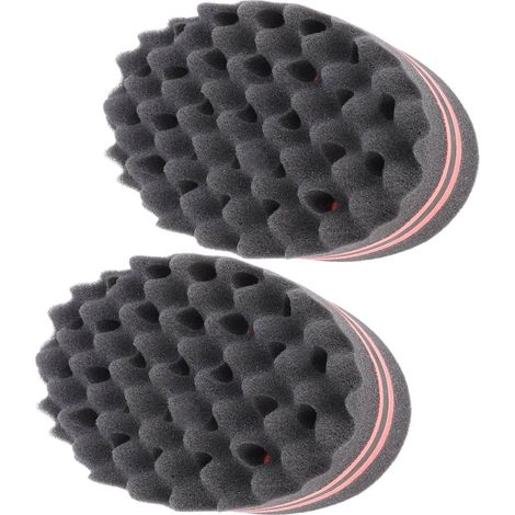 Éponge à friser double face Twist Sponge, outil de coiffage professionnel épais pour hommes noirs, petit trou 7,1 x 9,4 x 14,5 cm (1/5)