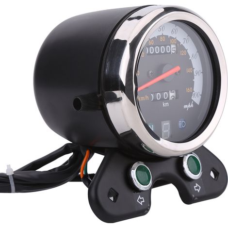 Universeller digitaler Motorrad-Tachometer mit dualer Digitalanzeige, Kilometerzähler und Geschwindigkeitsanzeige (1/5)