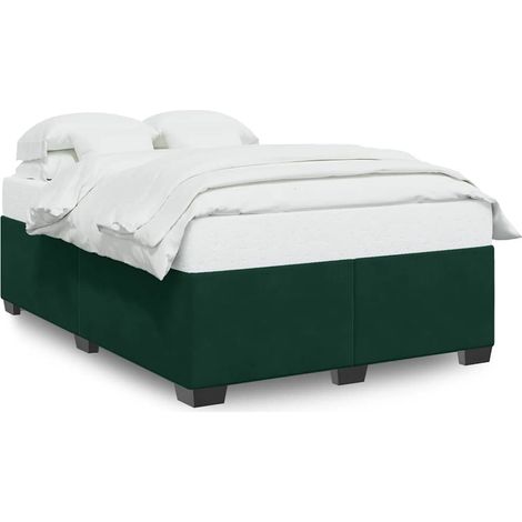 Maison Exclusive - Giroletto senza Materasso Verde Scuro 140x200 cm in Velluto (1/5)