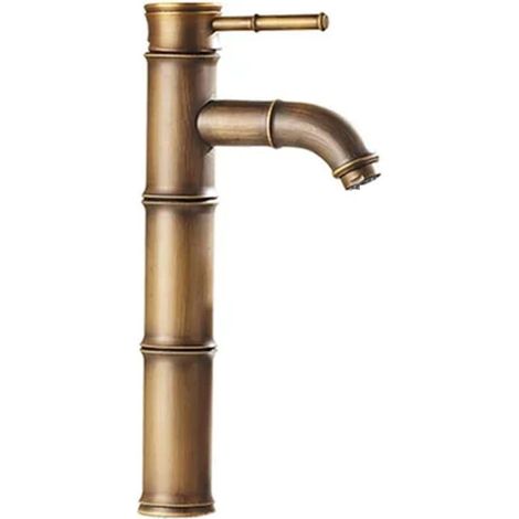 Badarmatur, Messing-Waschtischarmatur, Luxusarmatur, großer Warm- und Kaltwasseranschluss mit zwei Schläuchen, Küche, Garten, Toilette (1/5)
